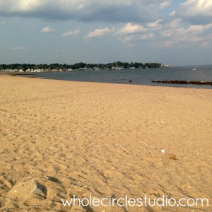 taking a break from the studio to take a walk ::: it's 90 degrees and still summer, but have the beach to myself