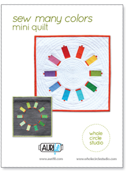 Sew Many Colors — a free foundation paper piecing pattern. Make a mini quilt for your sewing space.