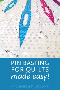 Let's be real... basting quilts is NOT fun. I spent a couple of years finding an easy method that made it tolerable for me to complete this necessary task with minimal discomfort. Check out this video where I document my process of basting up to queen size quilts on my 60" x 30" worktable.