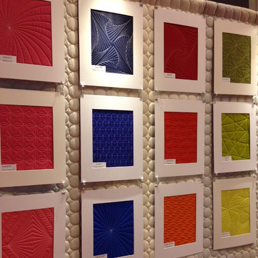 I loved seeing Jacquie Gerhing's quilted samples in the Paintbrush Studio. I recently discovered their solids and have really enjoyed working with them.