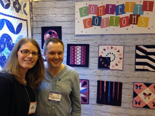 I'm so excited for Christopher Thompson! His booth introducing his debut collection (and complementary Aurifil sets) was beautiful! You can find his collection, Blue Carolina, in shops later this year. I also had a chance to visit the mini I made for his booth!