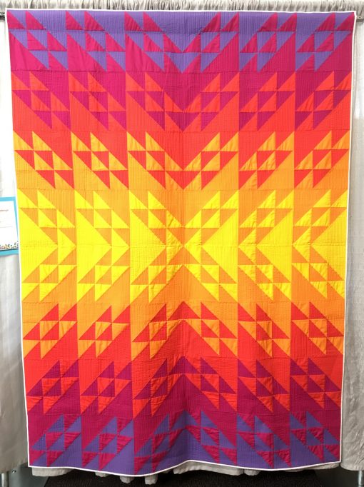 New Texagon | QuiltCon 2018 | flying geese | half square triangles | quilt | modern | modern traditionalism 