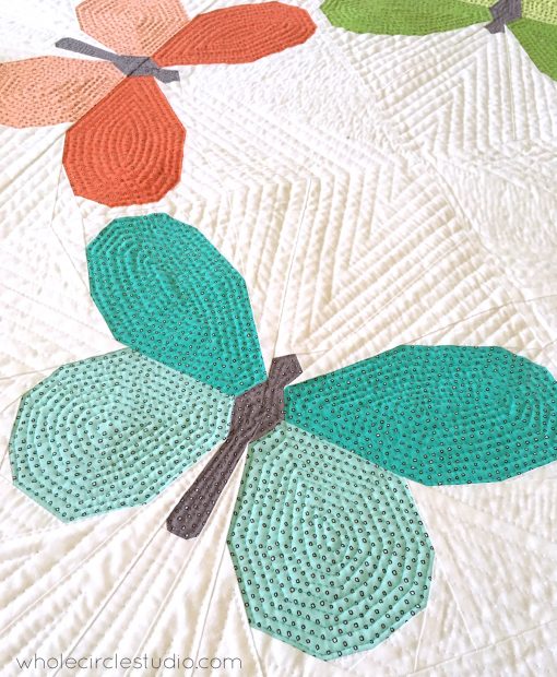 Butterfly Bunch mini quilt, modern quilting, paper pieced, pattern, quilt, butterfly, 
