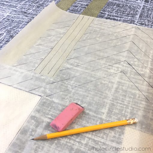 Not sure how you want to quilt your project? Use tracing paper to sketch it out. 