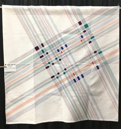 "Pivoted Plaid" by Cassandra I. Beaver. Modern Use of Negative Space quilt