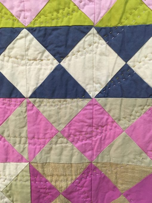 detail of "Hourglass Quilt" by Tara Faughnan. Modern Traditionalism quilt