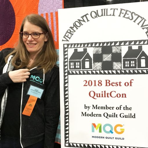 Best of QuiltCon 2018 at the Vermont Quilt Festival. A curated collection of modern quilts shown in Pasadena, California by the Modern Quilt Guild
