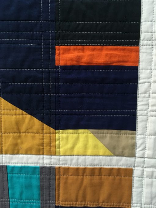 detail of "Color Grid 01" by Kari Anderson. Category: Improvisation Modern Quilt