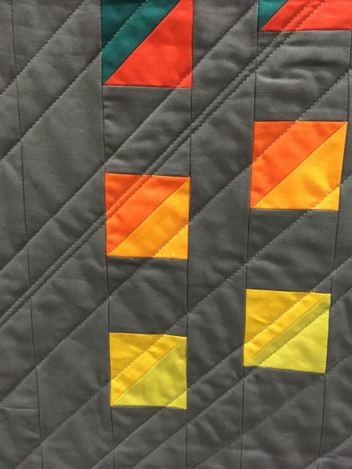 detail of "Rocky Mountain High" by Kathryn Upitis. Category: Minimalist Design Modern Quilt