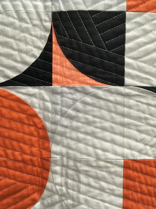 detail of "Orange Pop" by Sophie Zaugg. Category: Small Quilts Modern Quilts