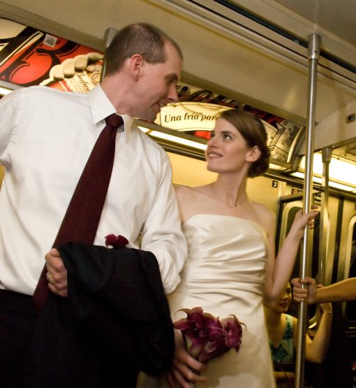 A NYC Wedding: Sheri Cifaldi + Jason Morrill on the subway