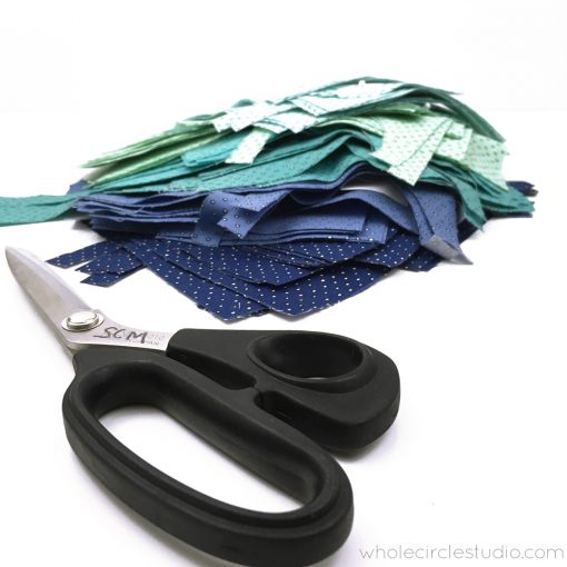 Cut your fabric accurately by using sharp fabric scissors or a 28mm rotary cutter.