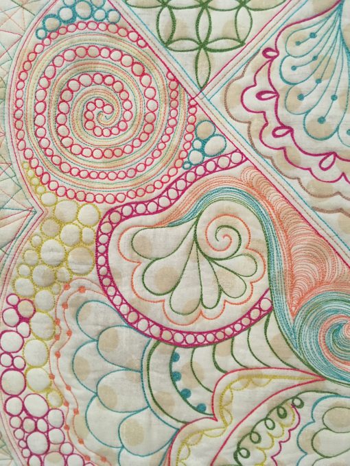 detail of "A Quilter's Doodles Quilt" by Karen Miller 