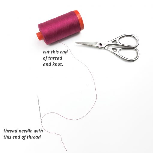 Minimize your knots and thread breakage when sewing by hand. Be sure to thread your needle the correct way!