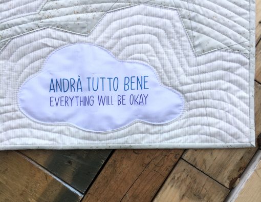 Andra Tutto Bene (Everything Will Be Okay) mini quilt—a free pattern by Whole Circle Studio and Aurifil.