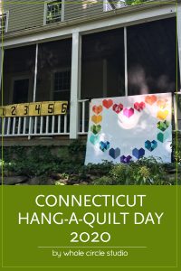 Celebrate the 2nd annual Connecticut Hang-a-Quilt-Day! Check out modern quilts designed and made by Whole Circle Studio: Love at First Sight, 6 Foot Ruler, and Big Island Sky patterns. 
