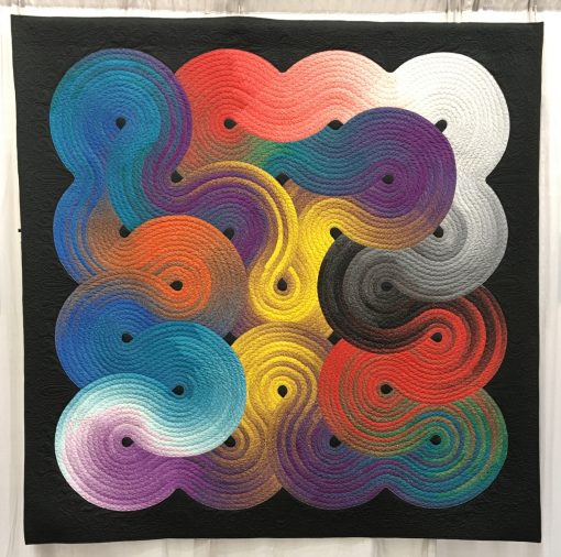  Etsuko Takahashi, quilt, SAQA, art quilt, modern, inspiration, Japan, QuiltCon, 2018, pasadena, machine pieced, applique, quilted