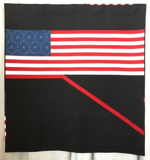 Jacquie Gering, Kansas City, modern quilt, walking foot, quilting, American flag, modern art, minimalist design, QuiltCon