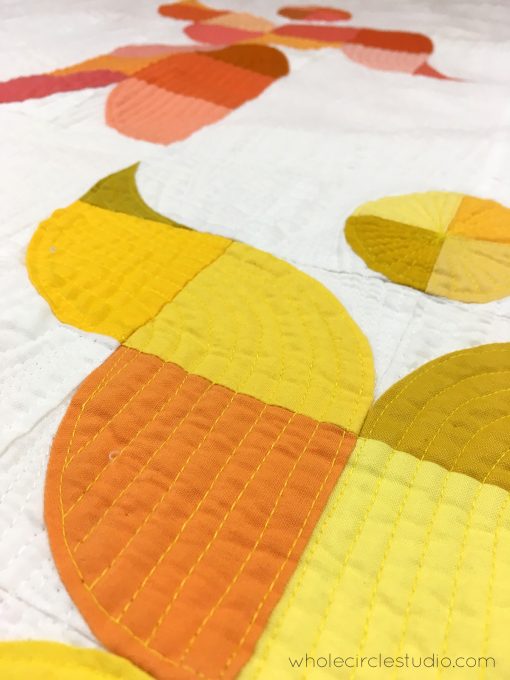 walking foot quilting Lift Up, a modern quilt by Sheri Cifaldi-Morrill of Whole Circle Studio