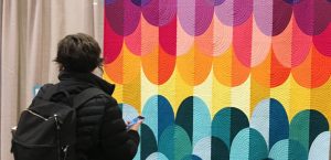 A curated collection of twenty modern quilts from QuiltCon 2019, with descriptions from the quilters, shown in Nashville, Tennessee .