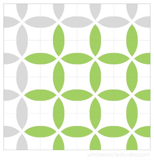 early design of Picnic Petals quilt by Whole Circle Studio