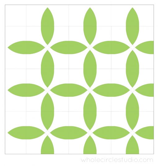 early design of Picnic Petals quilt by Whole Circle Studio. Considering the Rule of Thirds