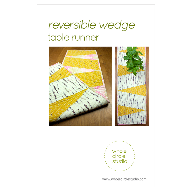 reversible wedge table runner pattern - whole circle studio