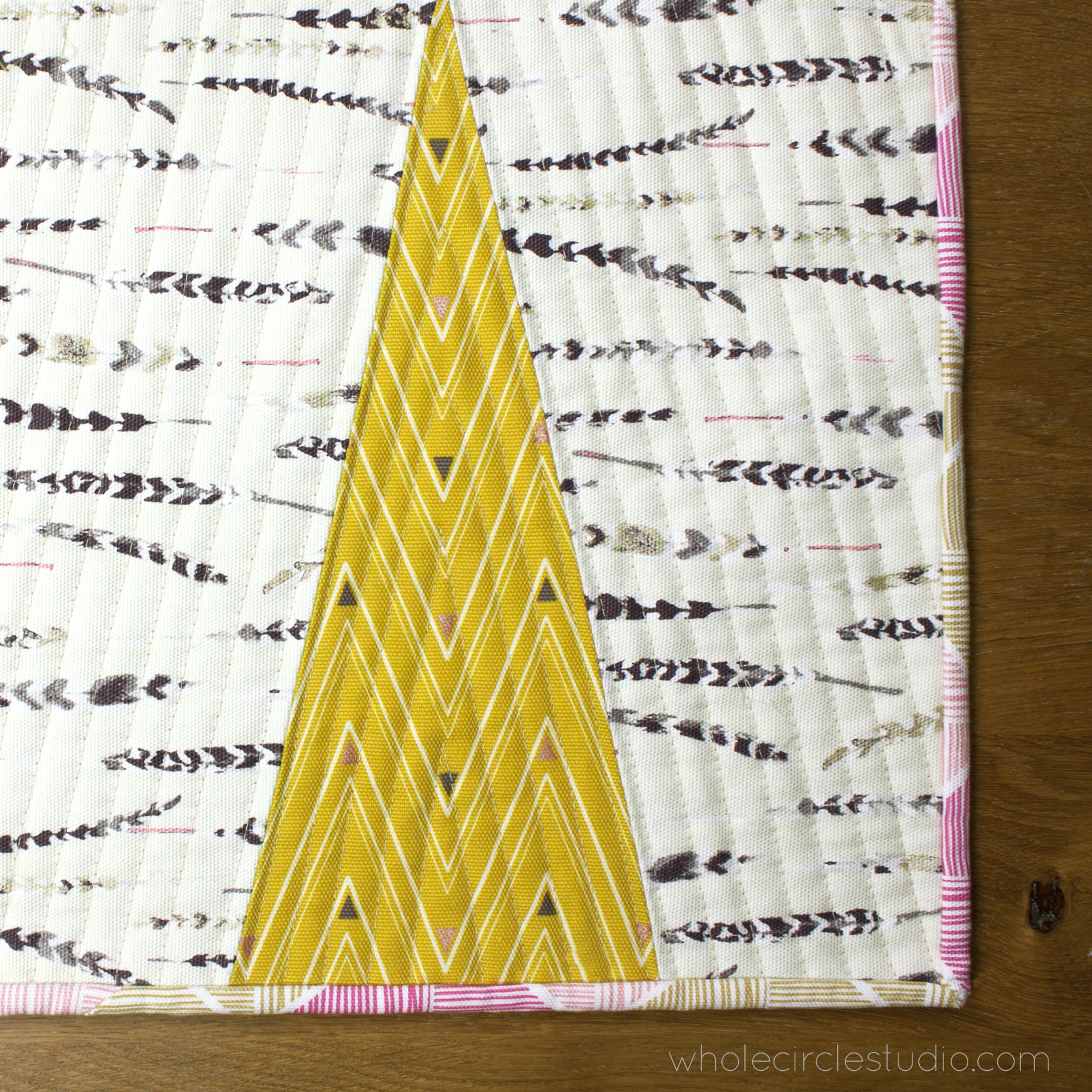 reversible wedge table runner pattern - whole circle studio