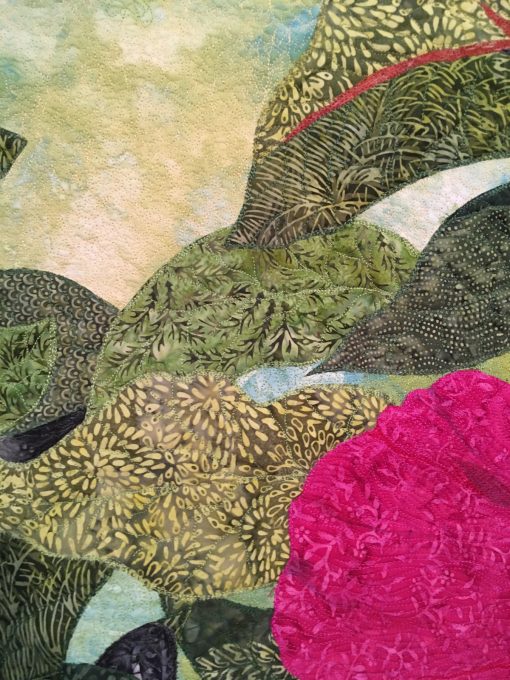 detail of "Firelight Peony" by Barbara Persing 
