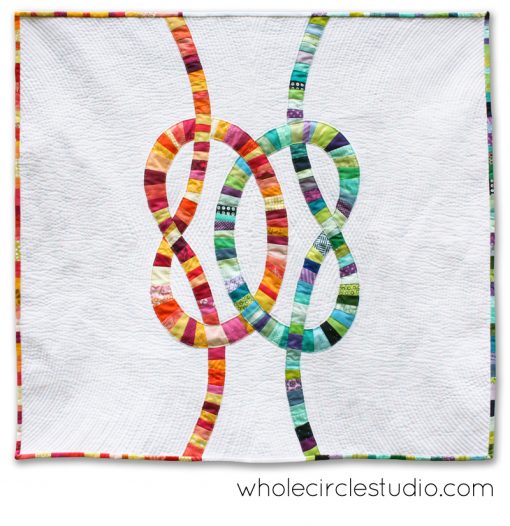 Double Wedding Knots, a modern quilt by Sheri Cifaldi-Morrill of Whole Circle Studio.