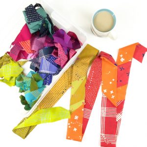 Ideas for how to make a modern, rainbow, scrappy quilt binding!