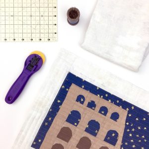 sewing and quilting supplies to make a pillow. Tutorial at blog.wholecirclestudio.com