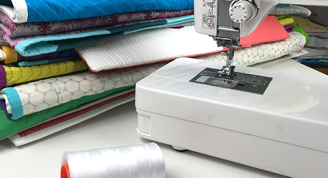 Inside the quilting space: Whole Circle Studio and their Janome 6700p.