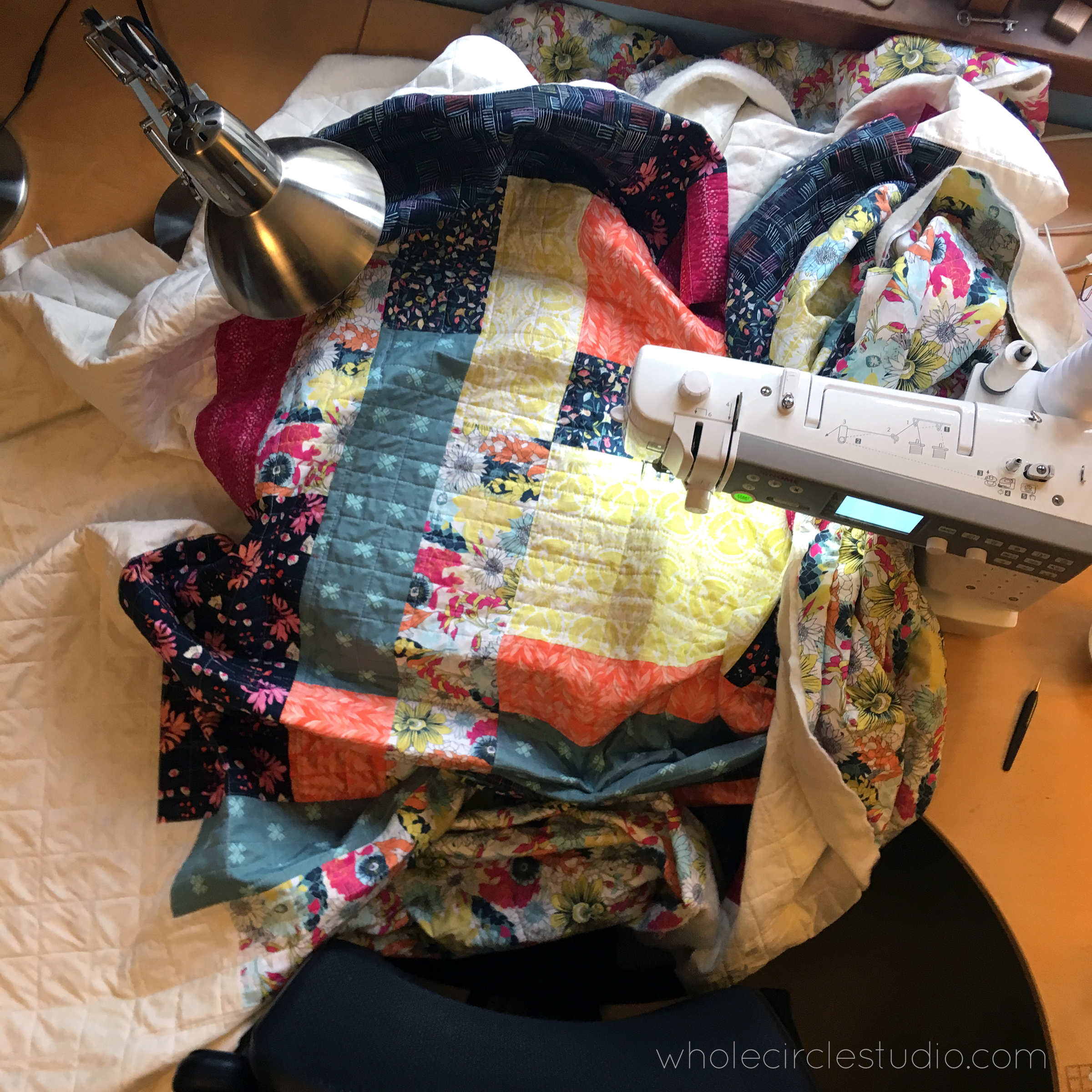 walking foot quilting at Whole Circle Studio