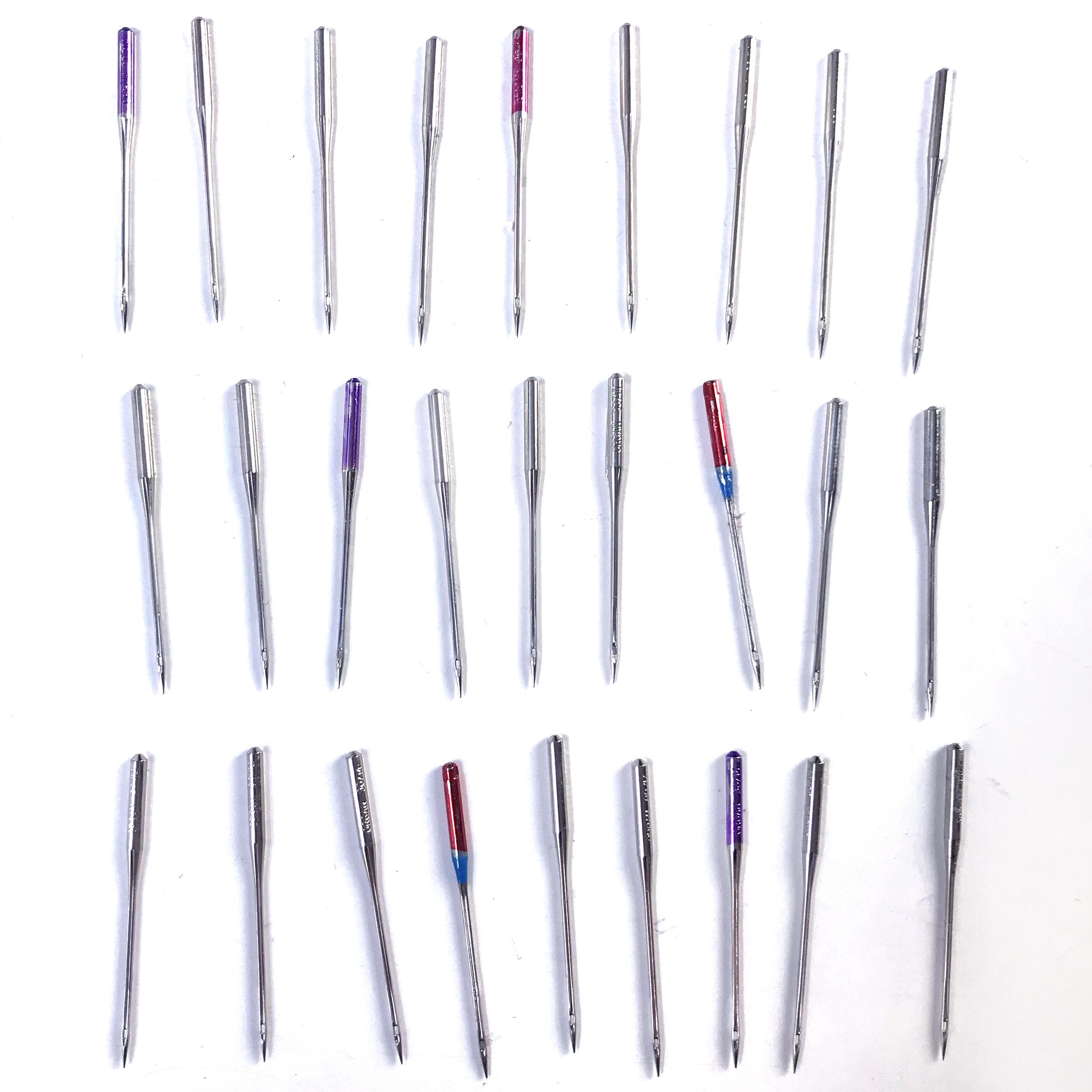 Used sewing machine needles.