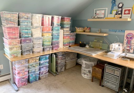 Quilt Studio clean up and organization: AFTER shot