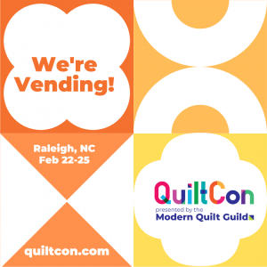 We're Vending graphic at QuiltCon 2024