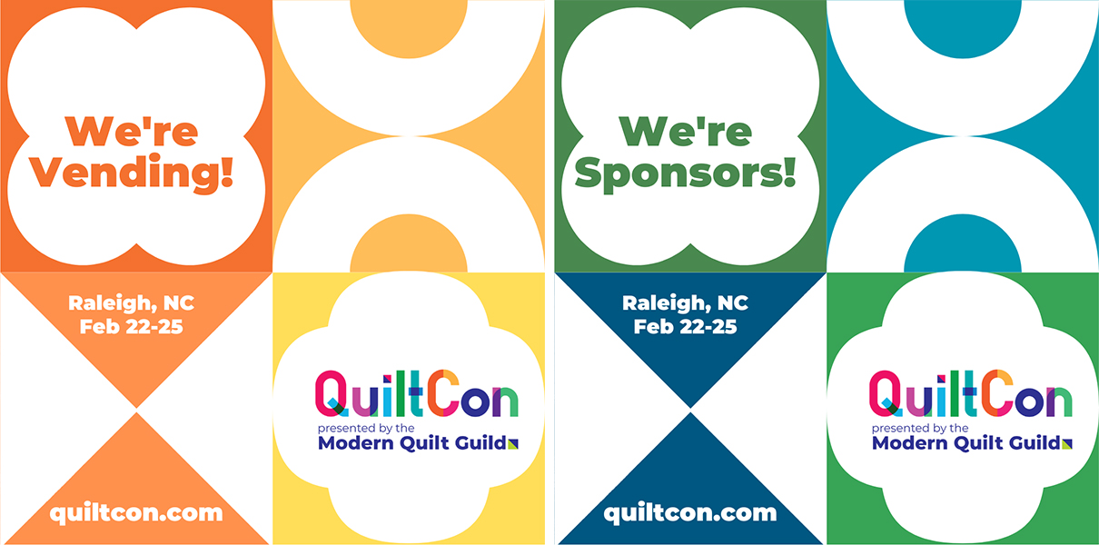 logo of sponsorship and vending for QuiltCon 2024