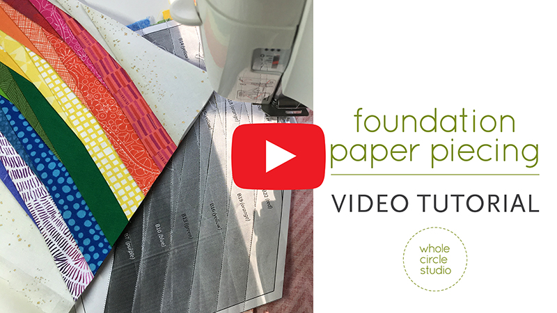 graphic for video tutorial about Foundaton Paper Piecing