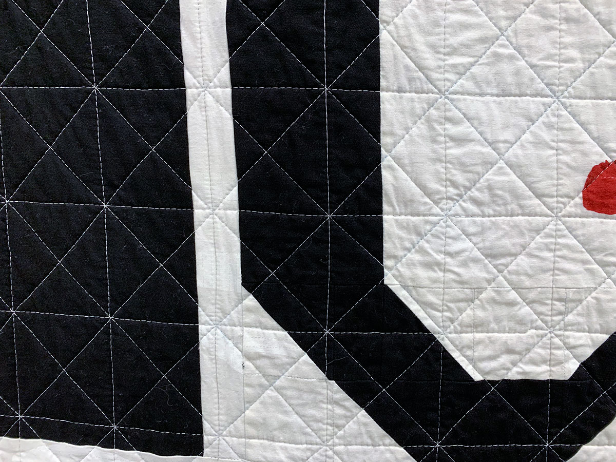 detail of geometric quilt