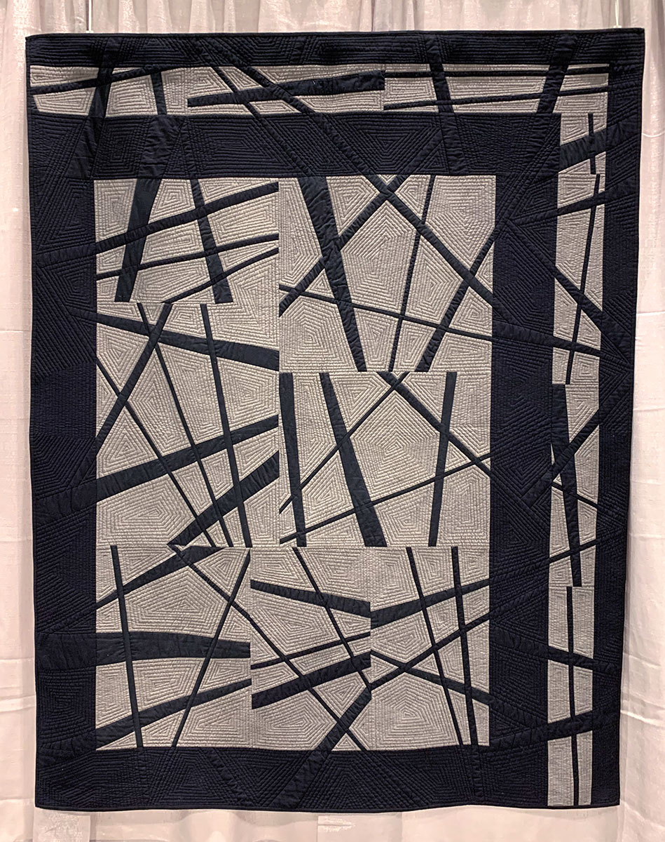 abstract quilt, black and white