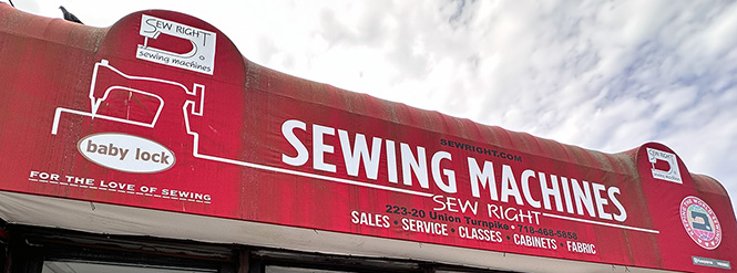 signage for Sewing Machine local business