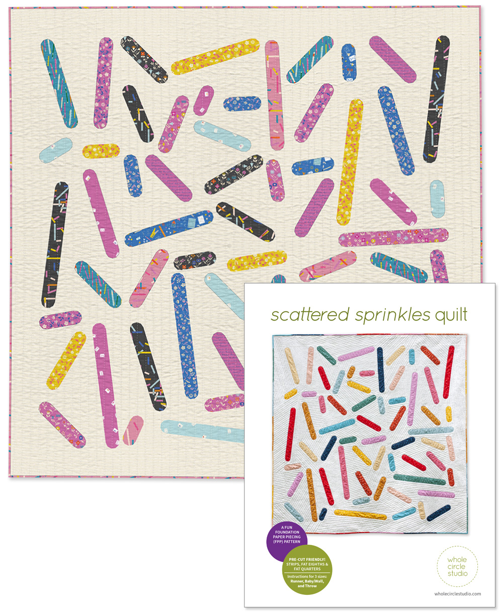 colorful sprinkles modern quilt pattern