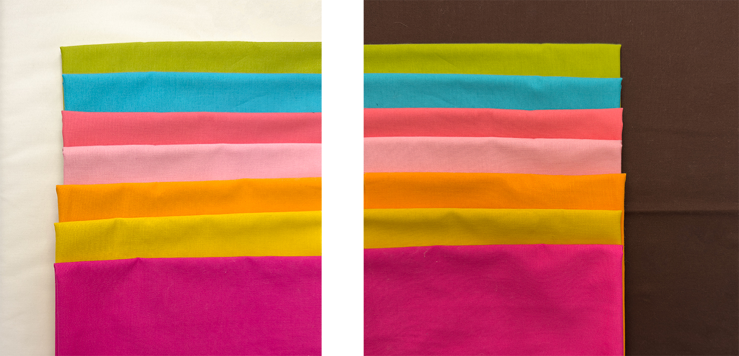 stacks of colorful fabric
