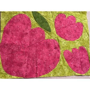 colorful modern flower quilt block